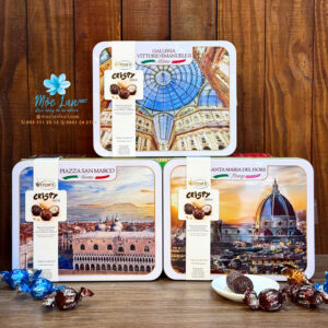 Kẹo Chocolate Tổng Hợp Nhân Ngũ Cốc Witor's Crispy Mini Assorted Pralines (Hộp Thiếc 190g) Ý